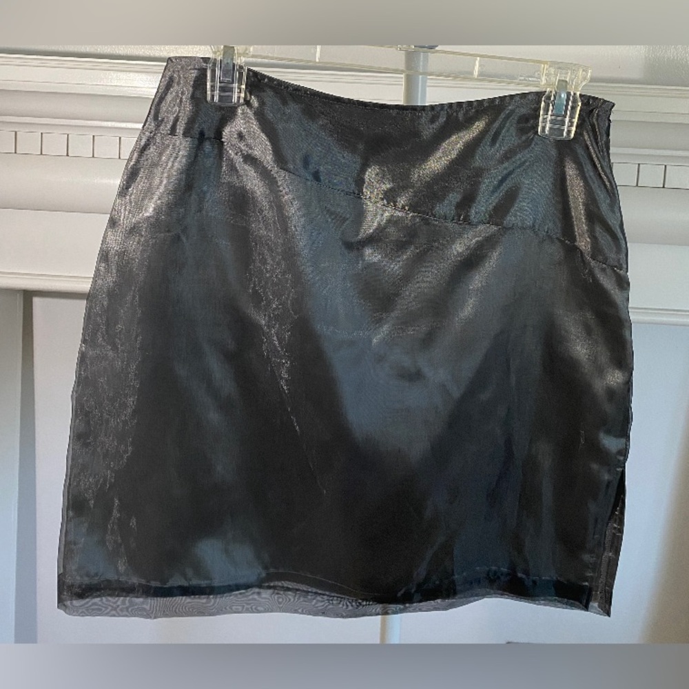 NWT Express Metallic Silver-Gray Mini Skirt Size 9/10